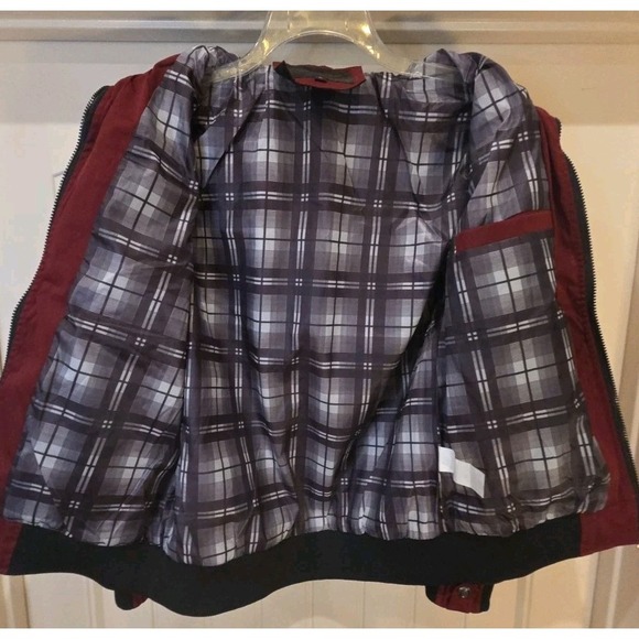 Men's Wear Classic Full Zip Jacket Lined Maroon Size Medium EUC - Picture 7 of 10